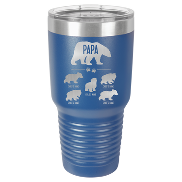 Papa Bear with 5 Cubs Flask Tumbler